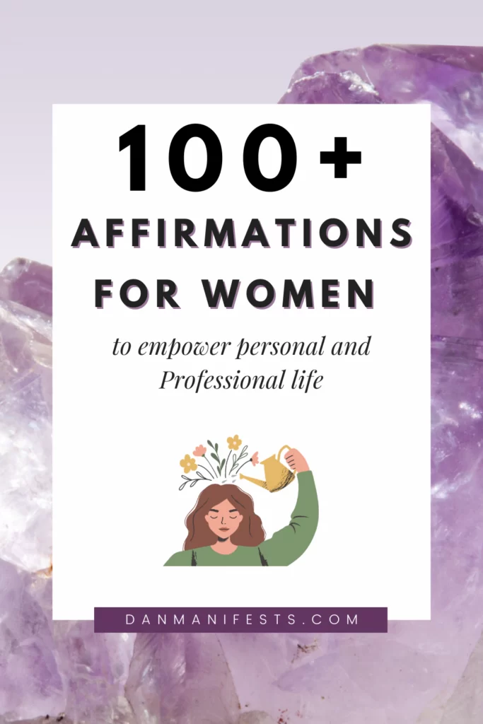 100 Affirmations For Women Self-Esteem Pinterest Pin